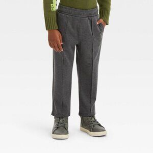 NEW! Cat & Jack Toddler Boys Pull-On Pintuck Pants, Charcoal Gray